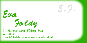 eva foldy business card